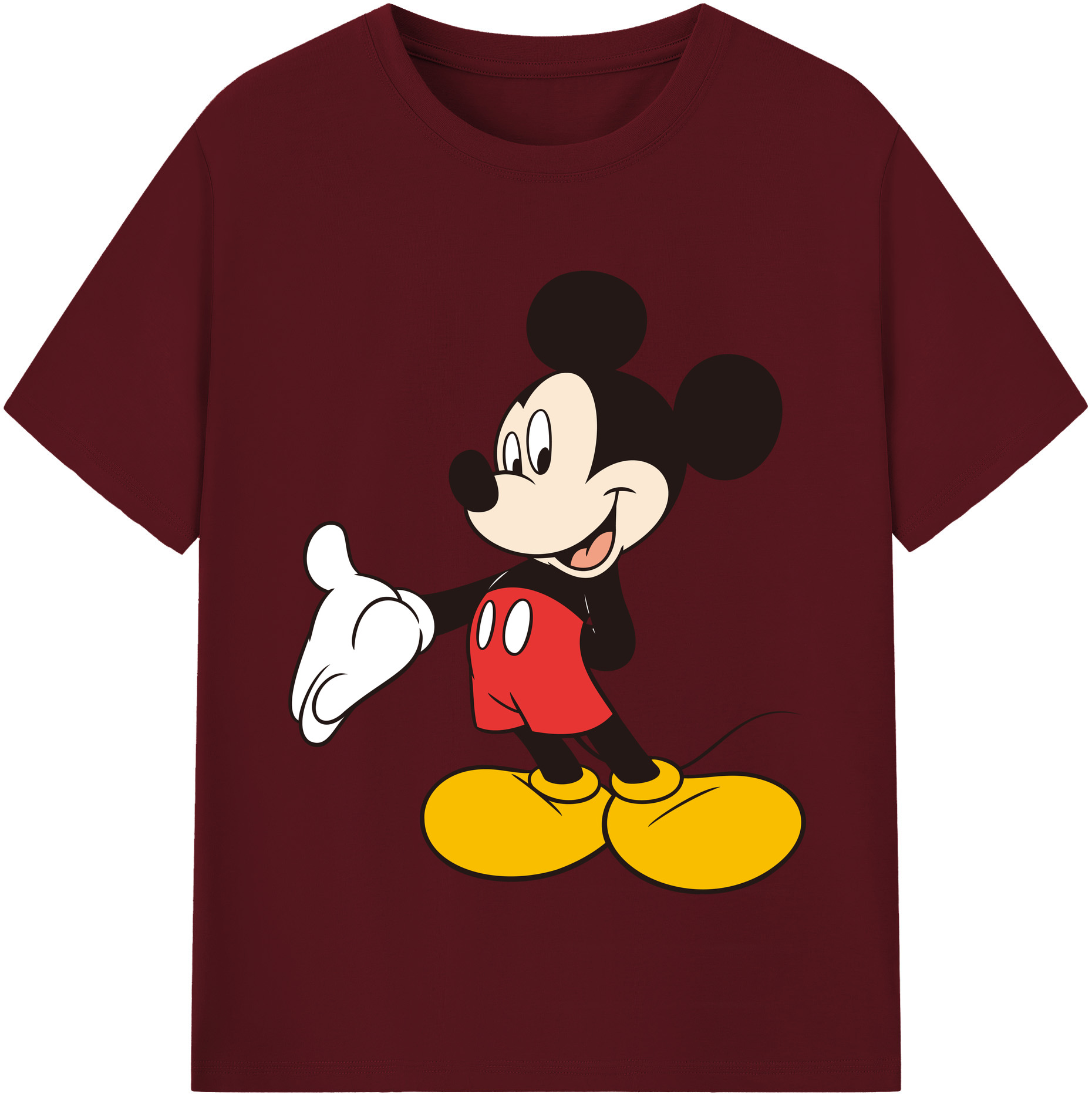 （画像用） ミッキーマウス Mickey Mouse 綿100％半袖Tシャツ（フロントプリント）